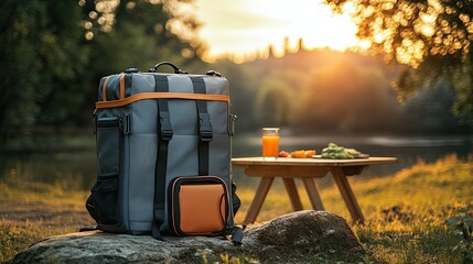 Versatile Convertible Cooler Bag That Functions as a Backpack and Portable Picnic Table 