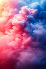 Colorful smoke swirling upwards