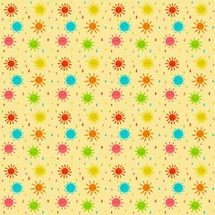 seamless colorful sun pattern vibrant and cheerful illustration