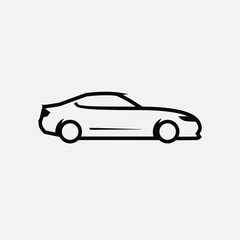 Fast-Moving Car Silhouette - Speed and Motion Concept