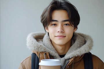 Young person with coffee