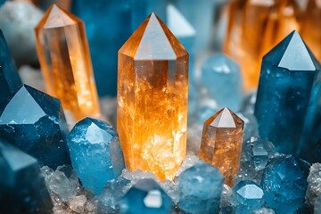 Cluster of vibrant crystals