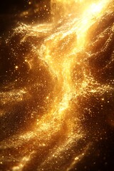 Abstract golden nebula