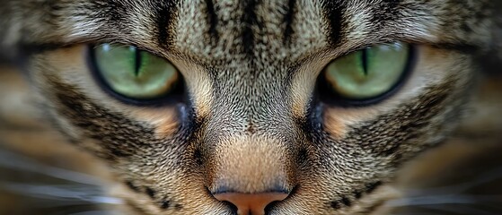 Close-up tabby cat eyes