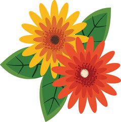 vector illustration of a sunflower