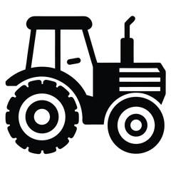 Isolated vintage red farm tractor on a white background