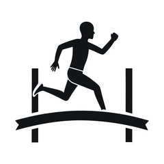 running man vector isolated silhouette icon on white background