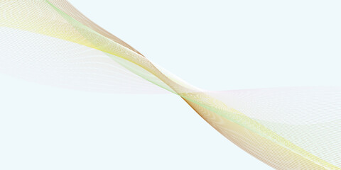 Abstract backdrop with colorful wave gradient lines on white background. Vector illustration.Wave with lines created using blend tool.