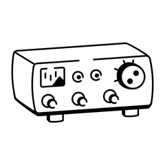 A sketchy style icon of audio interface
