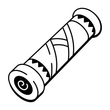 A sketchy style icon of bamboo rainstick
