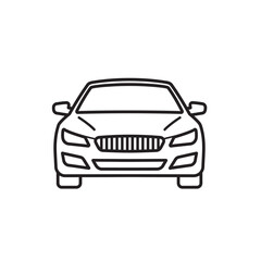 Obraz premium Front View of a Modern Car Illustration