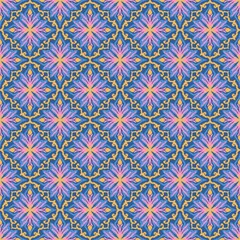 Colorful vintage floral fabric pattern for printing on fabrics, pillows, blankets, scarves.