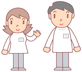 介護のイラスト - 介護士・介護スタッフ・介護ヘルパー