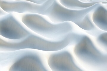 Obraz premium Wavy smooth white background rendering with seamless texture and subtle gradients, White wavy smooth background 3D render seamless