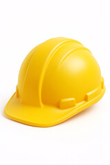 Yellow hard hat safety helmet 3d render isolated on white background