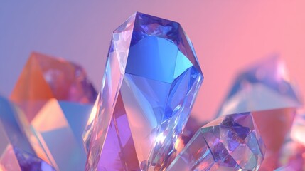 Close-up of iridescent crystals