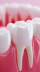 Dental model showing teeth and gums