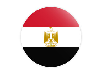 Egypt Flag icon. Round flag of egypt icon design, vector illustration