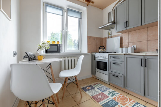 Bright Kitchen Nook with Modern Appliances