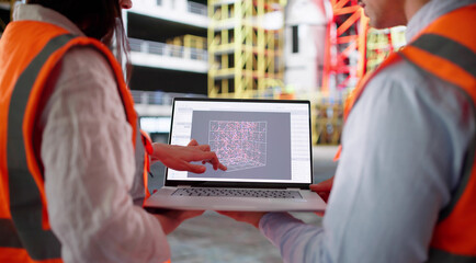 Rocket Scientists Analyzing Fuel Efficiency At Aerospace Laboratory