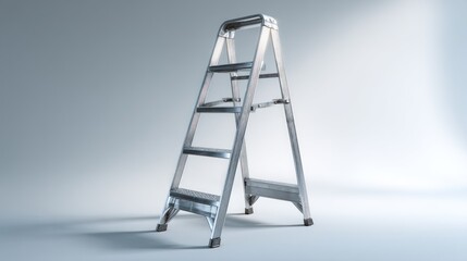 Metal step ladder, ready for use
