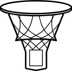 hoop outline vector illustration, coloring book page line art