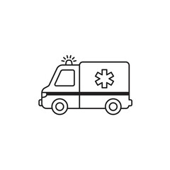Fototapeta premium Ambulance Icon - Emergency Medical Vehicle Illustration