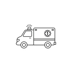 Ambulance Icon - Emergency Medical Vehicle Illustration