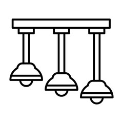 Chandelier line icon
