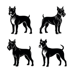 black dog silhouettes dog breeds