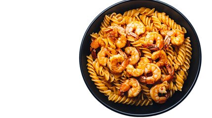 Shrimp Pasta Recipe Delicious  Easy isolated on transparent background