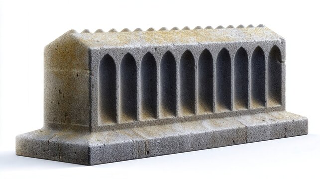 Gothic inscription block isolated on white background. Generative AI - Powered by Adobe