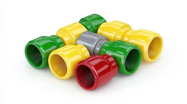 Color Coded Junction Connectors. Generative AI