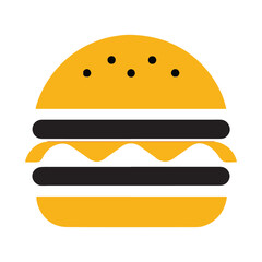 PrintHamburger vector icon set,burger sign and symbol,hamburgeron solid black and white color
