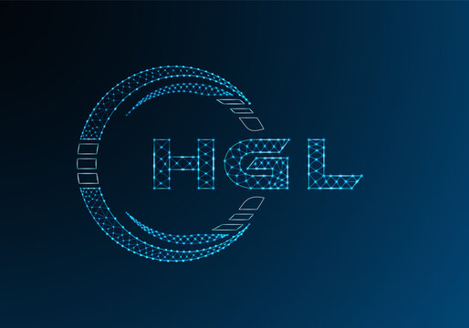 HGL low poly letter logo vector design. HGL lower poly logo design.