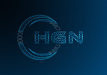 Naklejka premium HGN low poly letter logo vector design. HGN lower poly logo design.