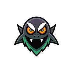 Flat and Minimal spooky eyes logo vector illustration isolated on white background