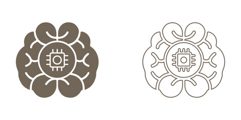 COMPUTER VISION icon. solid and line icon.