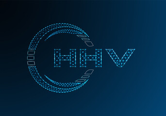 HHV low poly letter logo vector design. HHV lower poly logo design.
