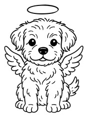 Doodle Art - Angel Puppy Doodle