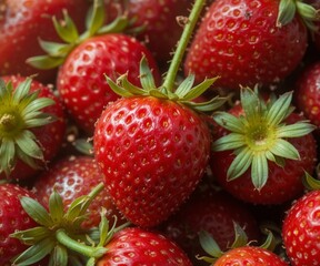 strawberry fruit isolated background 