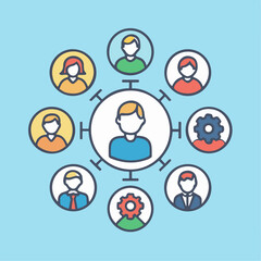 Teamwork icon set. meeting, cooperation, support, collaboration, partnership, society, workshop, and more. Editable stroke. Vector illustration.