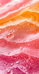 Abstract vibrant layers of wet, colorful surface