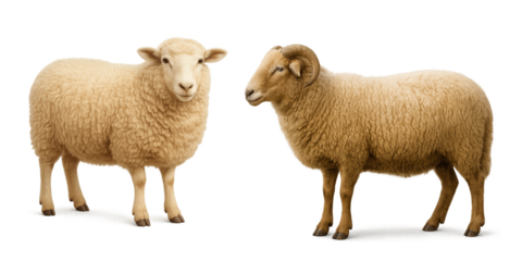 Two sheep standing next to each other on a black background image here silhouette