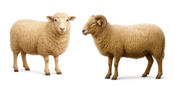 Two sheep standing next to each other on a black background image here silhouette