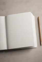 Clean vertical photo album mockup, blank pages , blank, creative