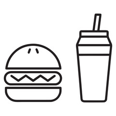 
Fast food cartoon icon vector collection. Pizza, burger, chicken leg, hotdog, french fries, soda cup. Food and drink icon Unhealthy fast food classic nutrition concept vector illustration
