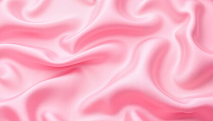 Obraz premium Soft pink satin fabric texture with smooth, flowing curves 