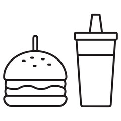 
Fast food cartoon icon vector collection. Pizza, burger, chicken leg, hotdog, french fries, soda cup. Food and drink icon Unhealthy fast food classic nutrition concept vector illustration