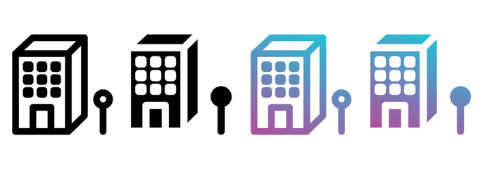 Fototapeta premium city best multistyle icon sheet collection